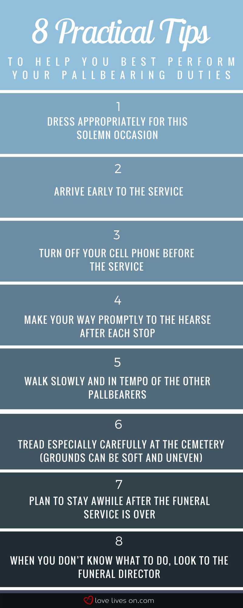 Infographic: 8 Helpful Tips for Pallbearers