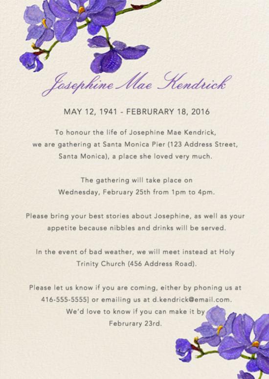 39 Best Funeral Reception Invitations Love Lives On