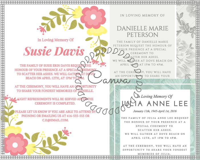 39 Best Funeral Reception Invitations Love Lives On