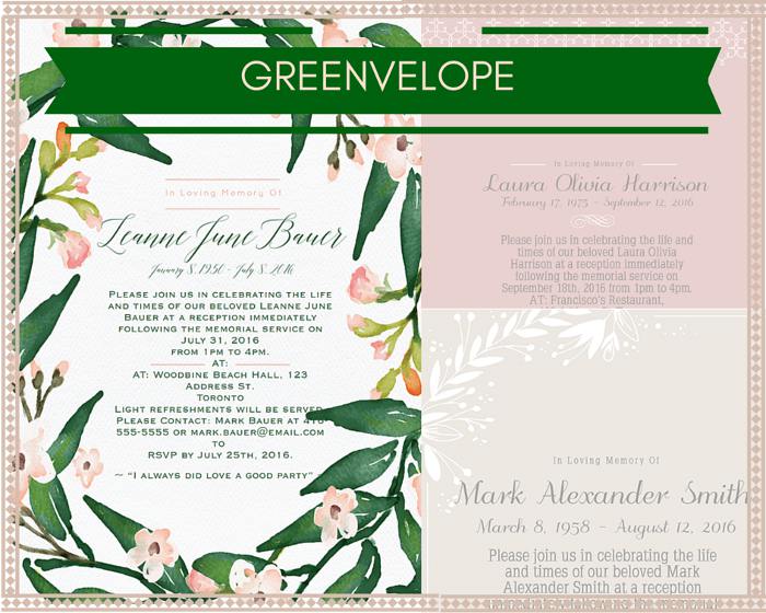 Funeral Reception Invitation: Greenvelope