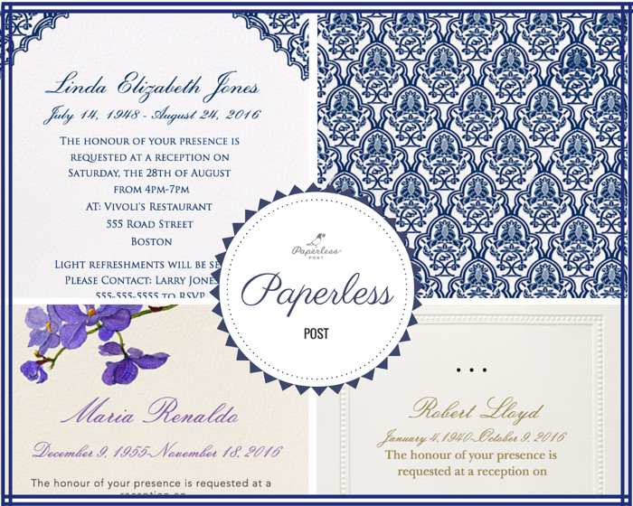 Funeral Reception Invitation: Paperless Post