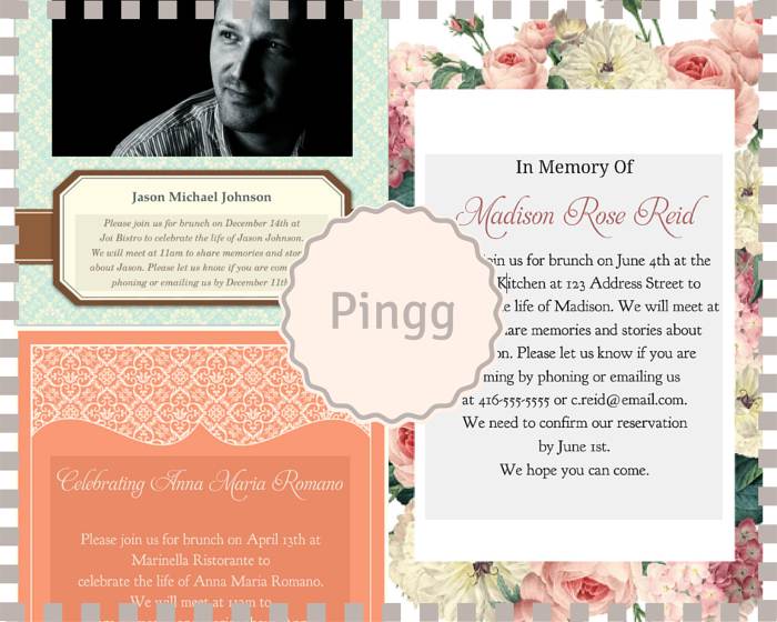 39 Best Funeral Reception Invitations Love Lives On