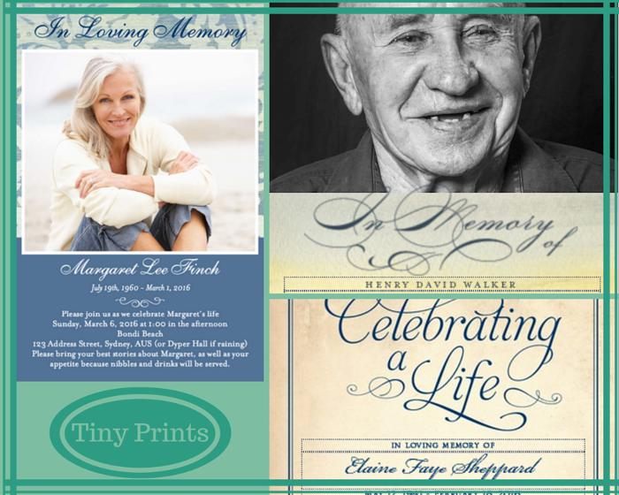 Funeral Reception Invitation:Tiny Prints