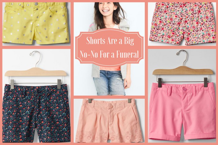 Funeral Attire for Children: Inappropriate Shorts for Girls
