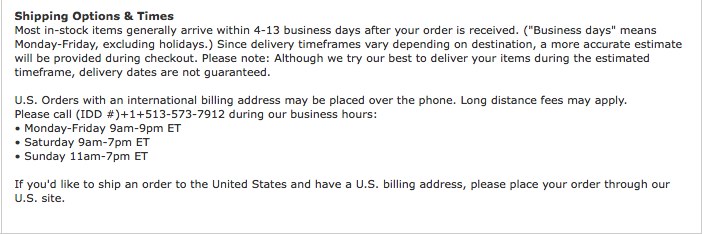Macy's Shipping Policy