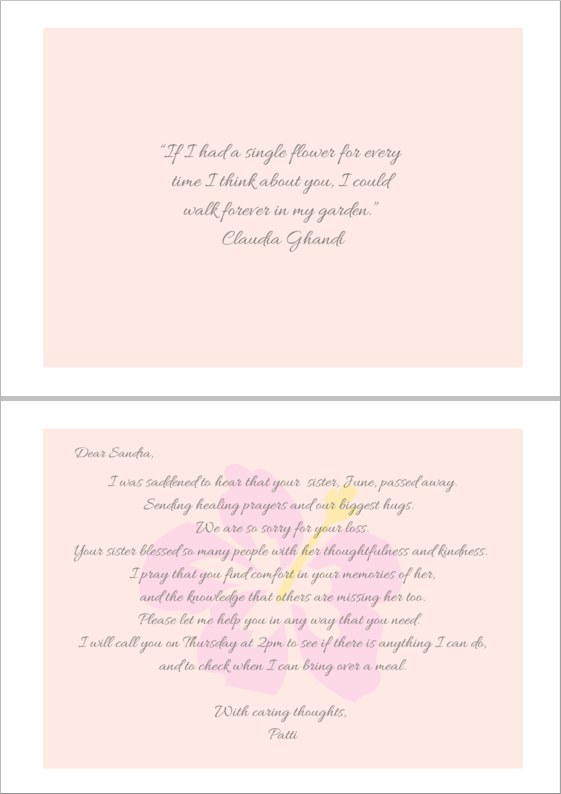 Sample Sympathy Quotes for a Sister