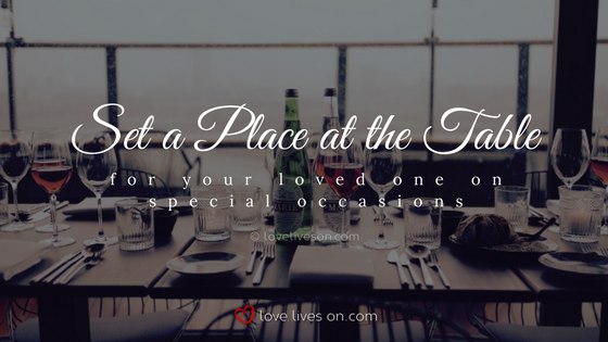 Celebration of Life Ideas: Set a Place at the Table