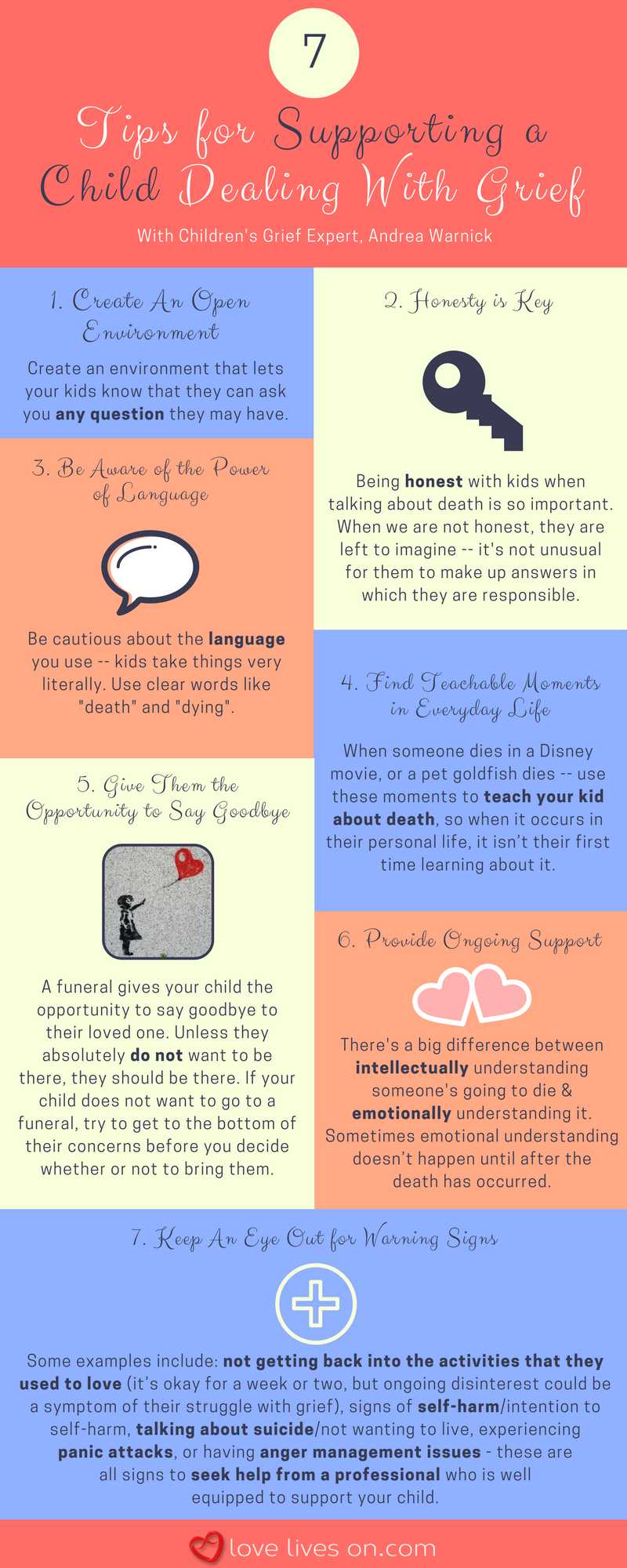 Infogrpahic: 7 Tips for Supporting a Child Dealing With Grief