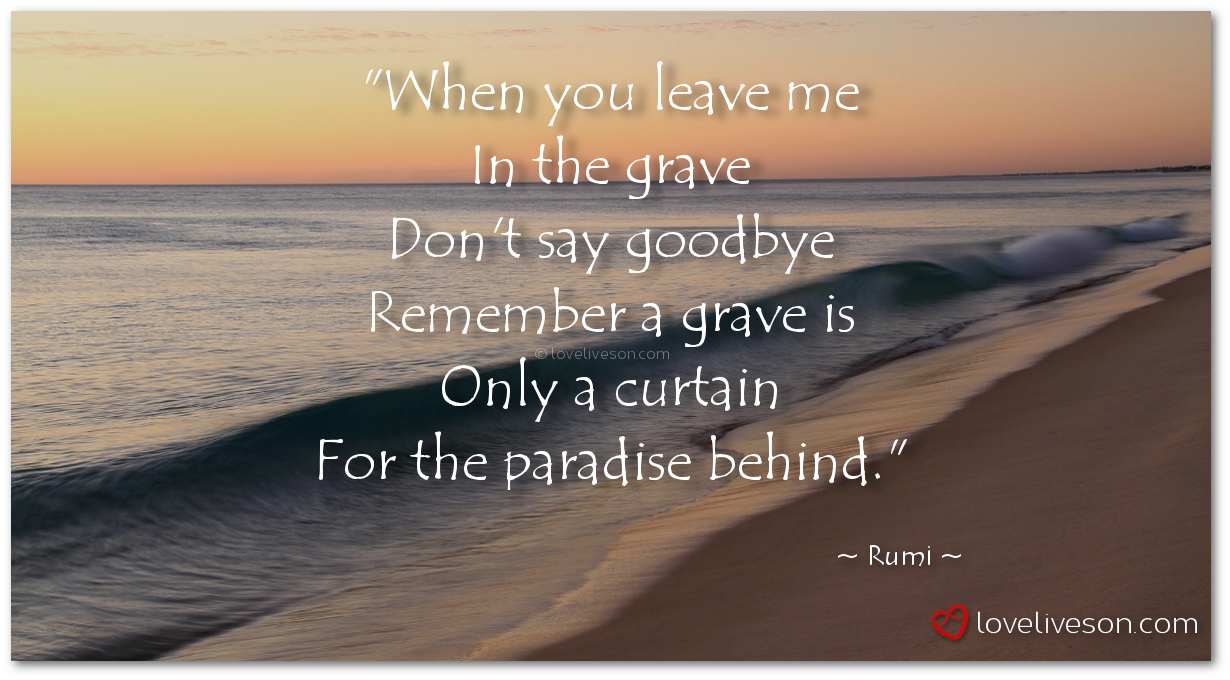 Funeral Poem by Rumi