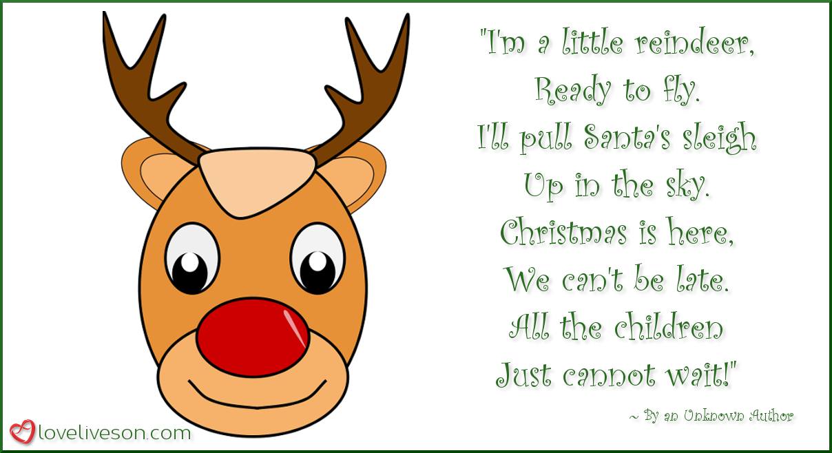 Christmas Poems for Children I'm a Little Reindeer by an Unknown Author