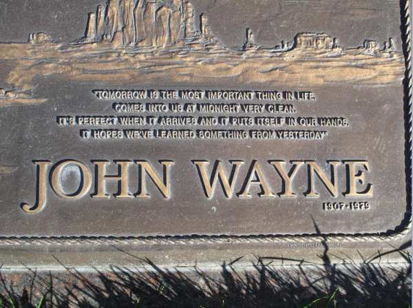 famous epitaphs: John Wayne