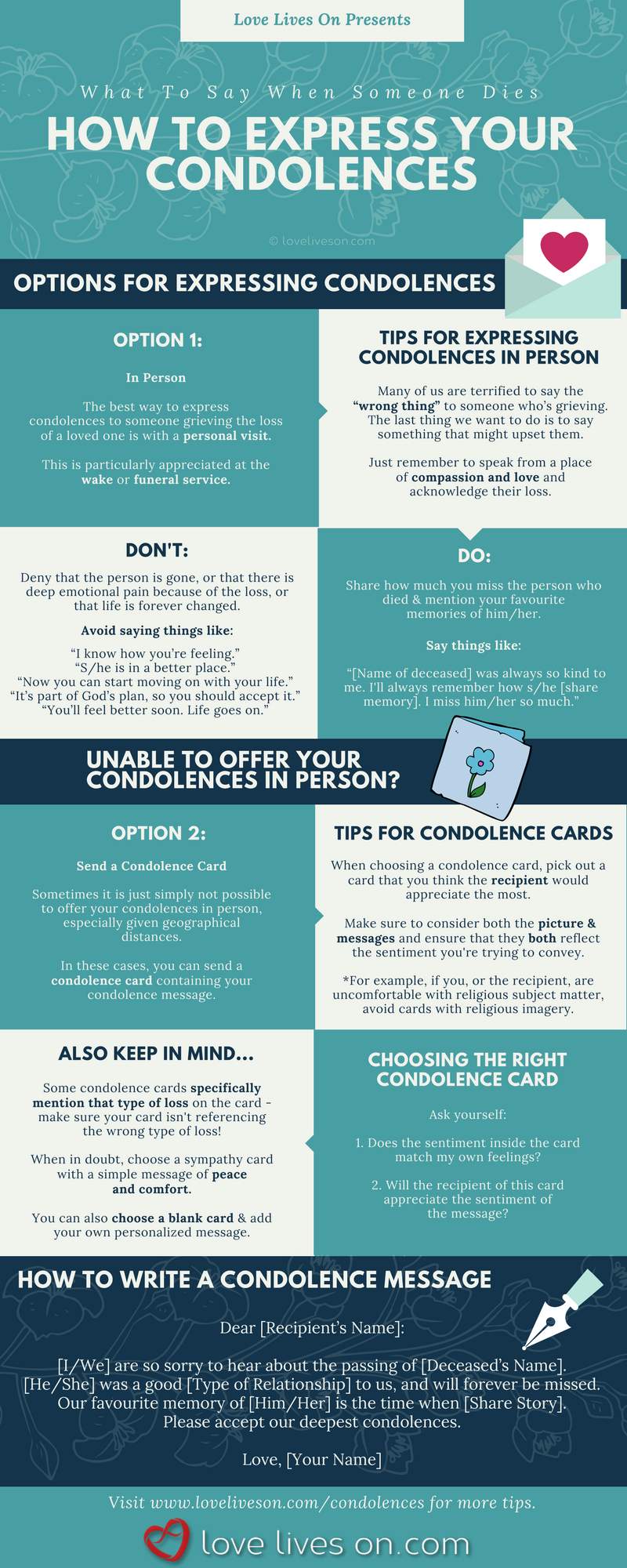 [Infographic] Condolences: How to Express Condolences