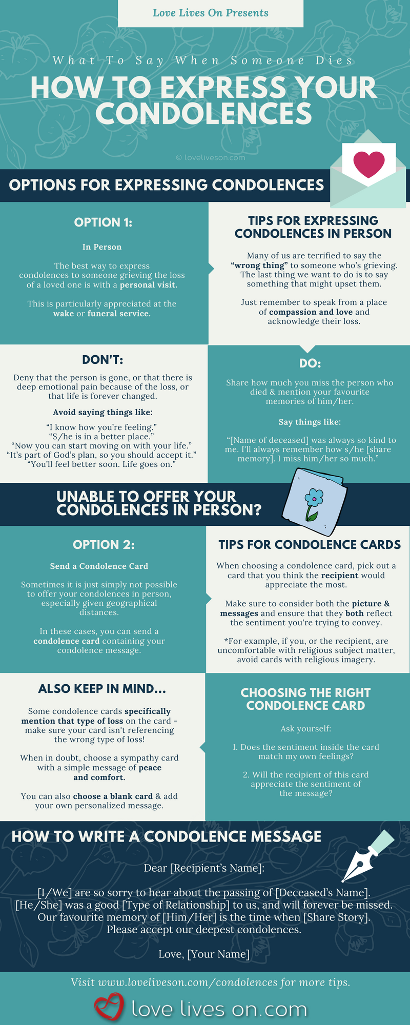 [Infographic] How to Express Your Condolences