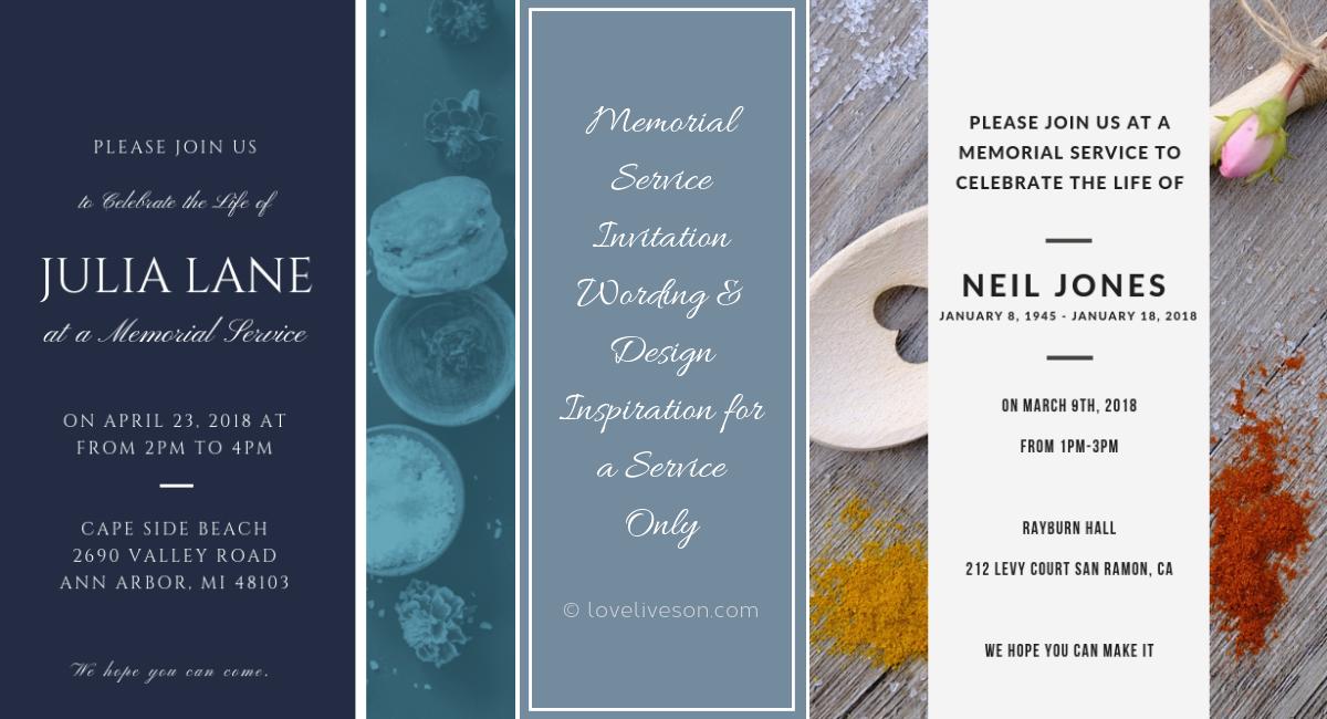 Memorial Service Invitations