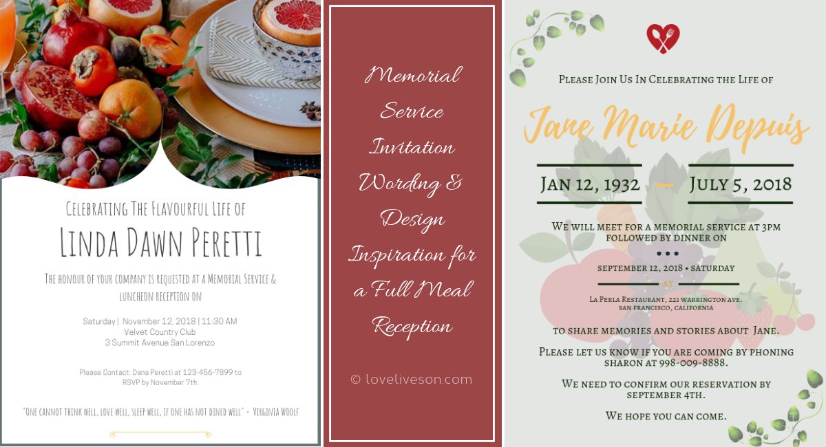 Memorial Service Invitations