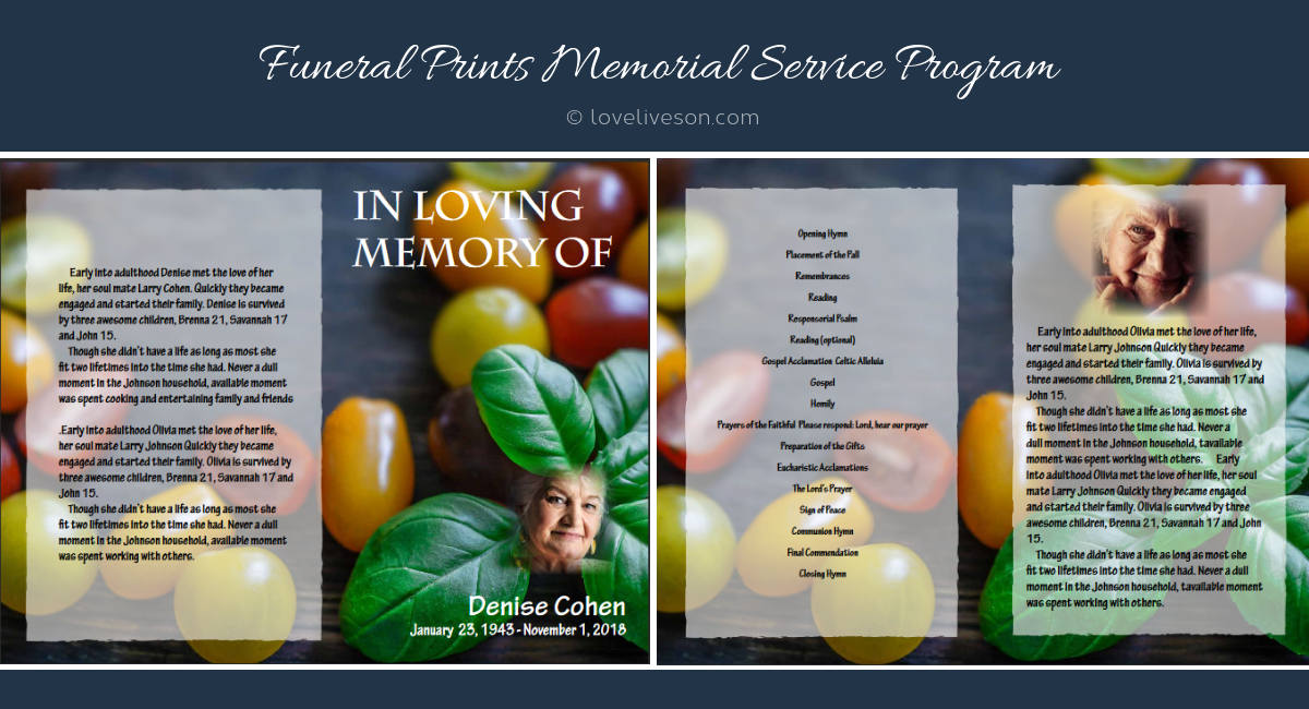 Memorial Service Programs