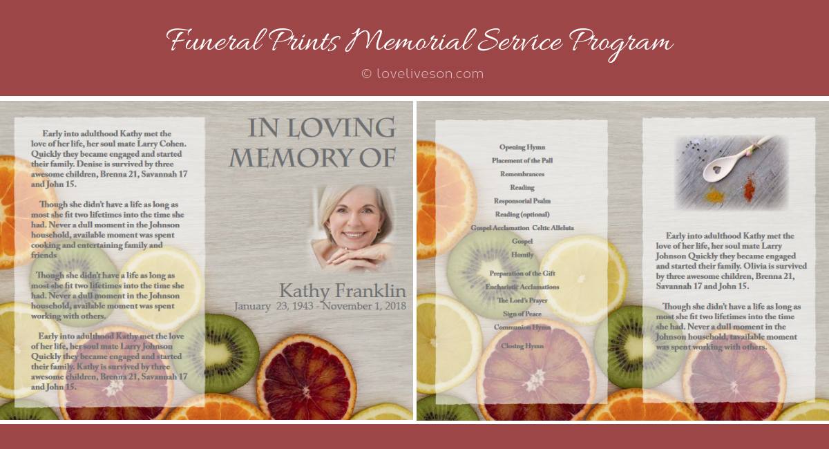 Memorial Service Programs