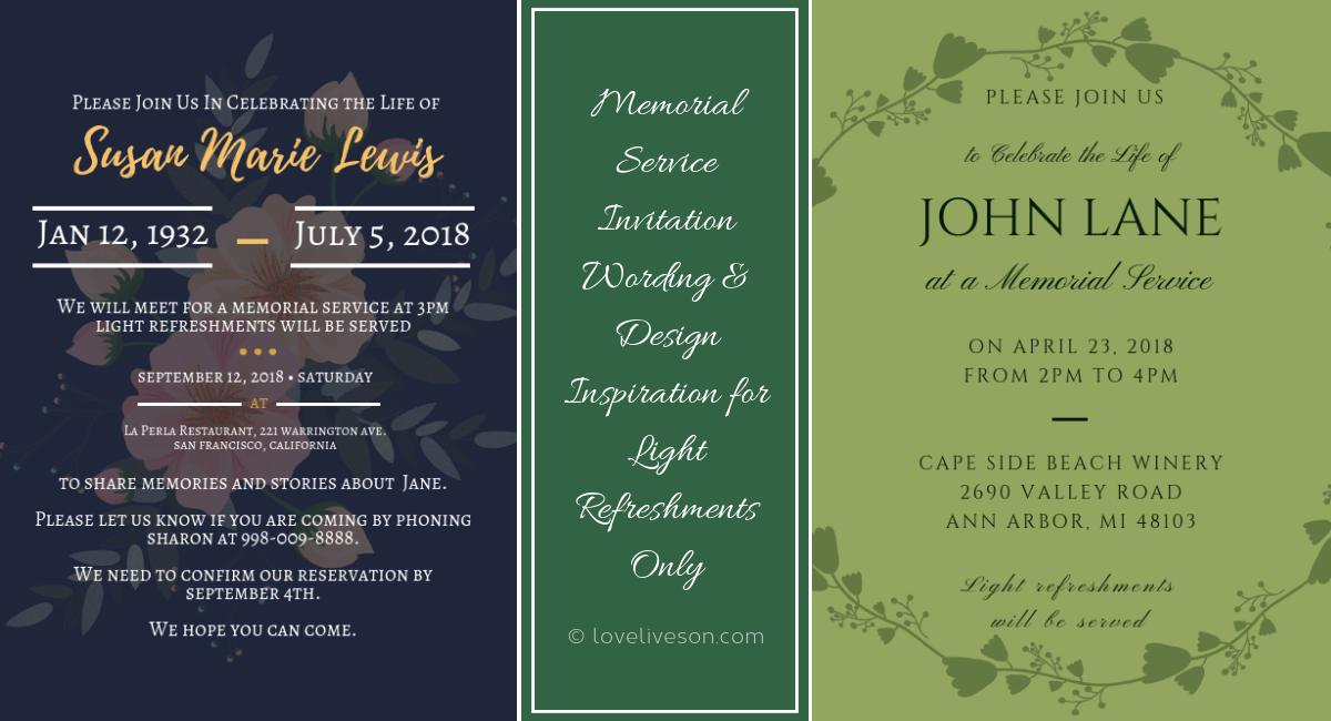 Memorial Service Invitations