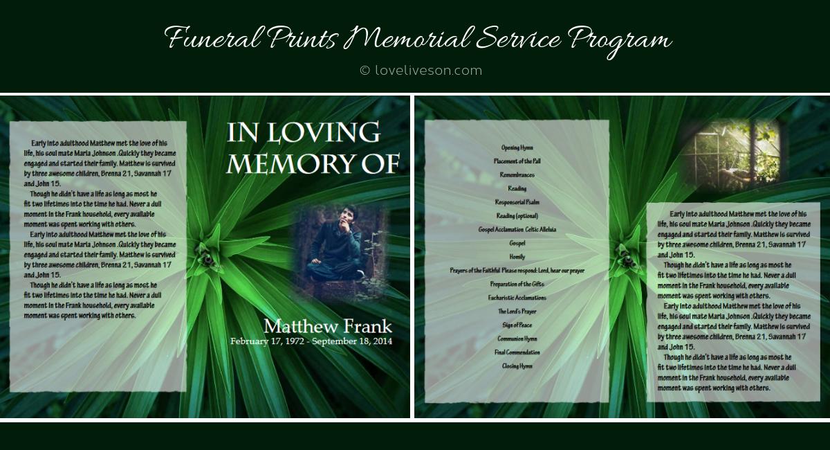 Memorial Service Programs