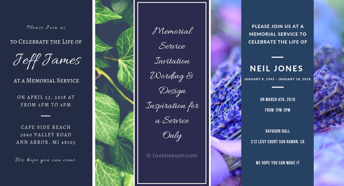 Memorial Service Invitations