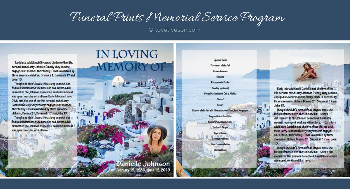 Memorial Service Programs