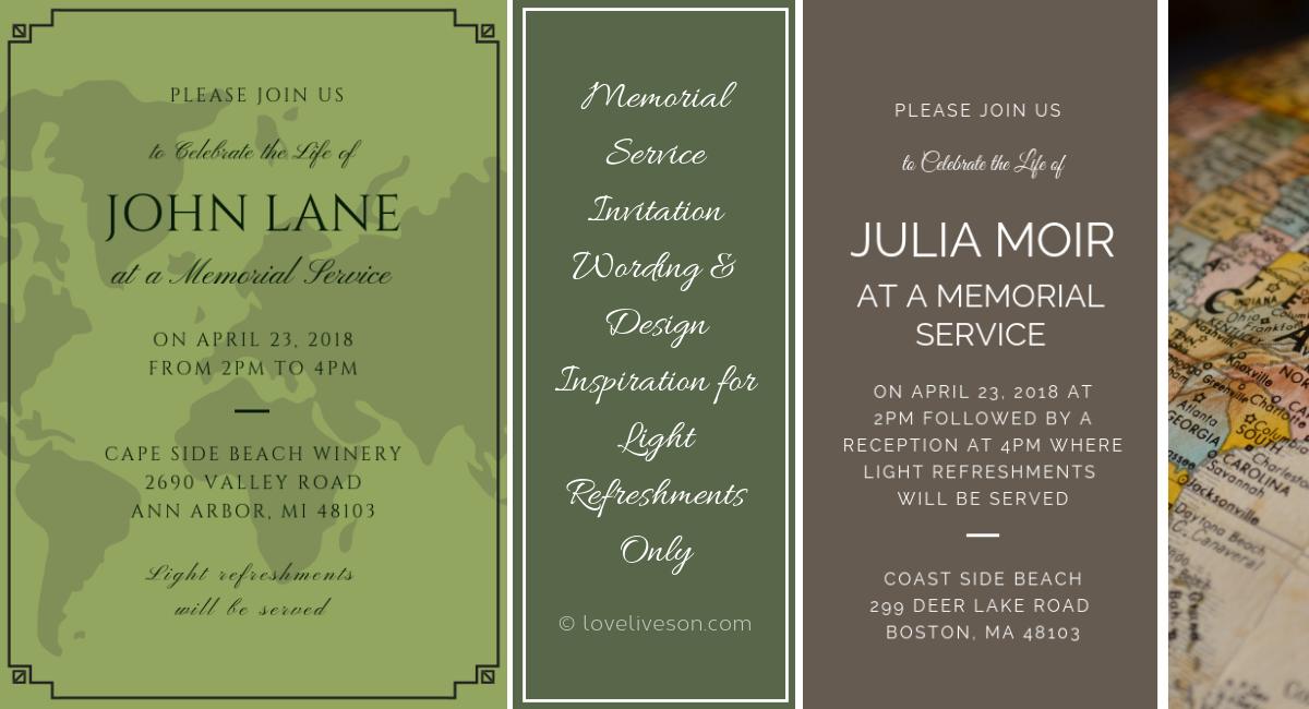 Memorial Service Invitations