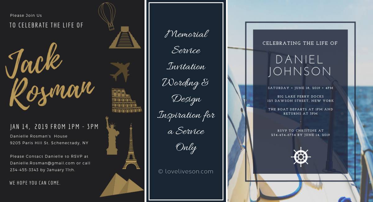 Memorial Service Invitations