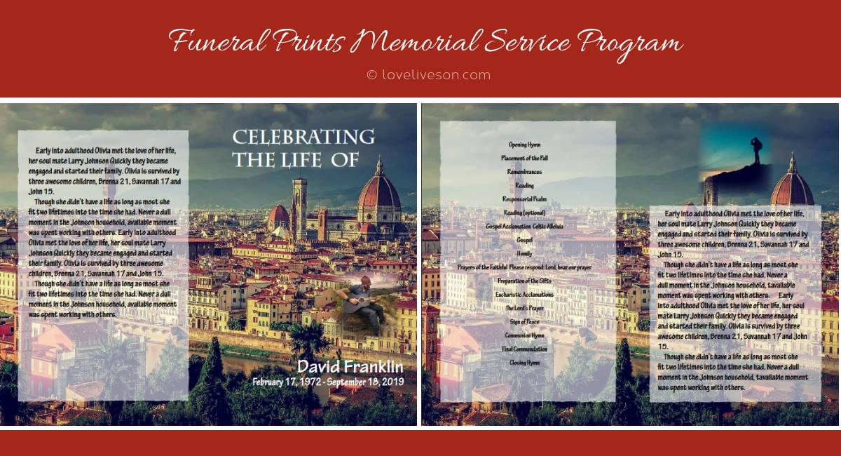 Memorial Service Programs