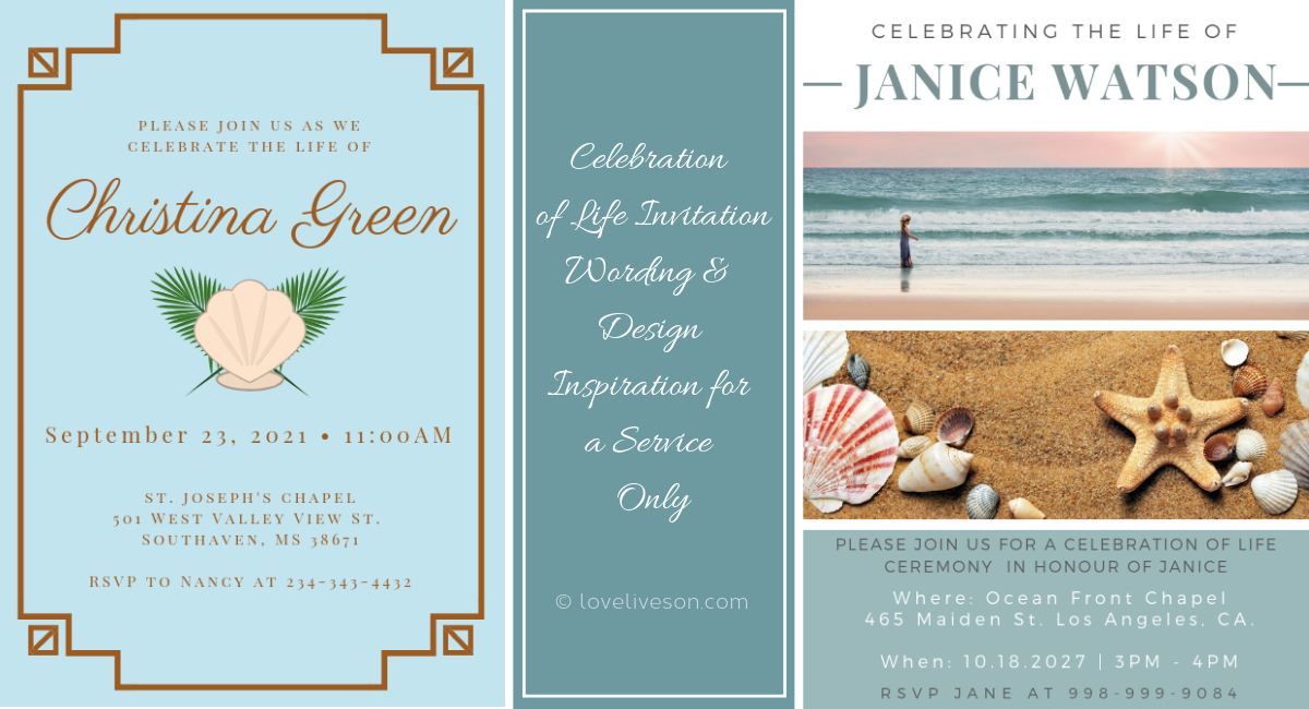 Celebration of Life Invitations