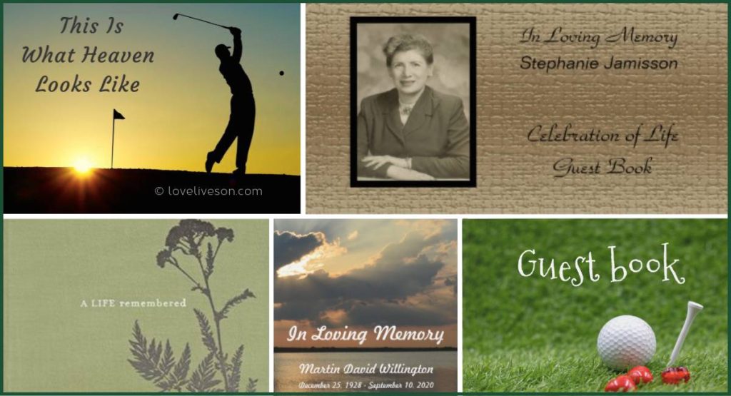 Funeral Service Ideas | Golf Theme | Love Lives On