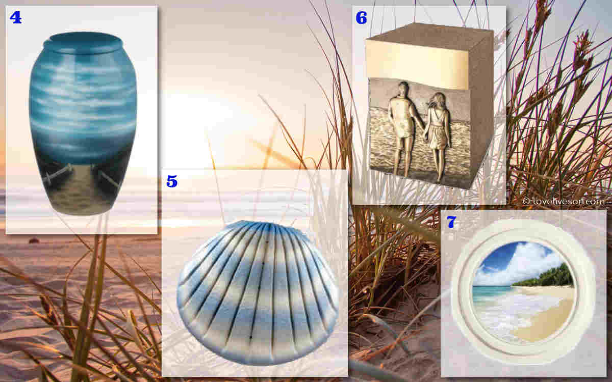 Urn ideas for a ocean inspired memorial service