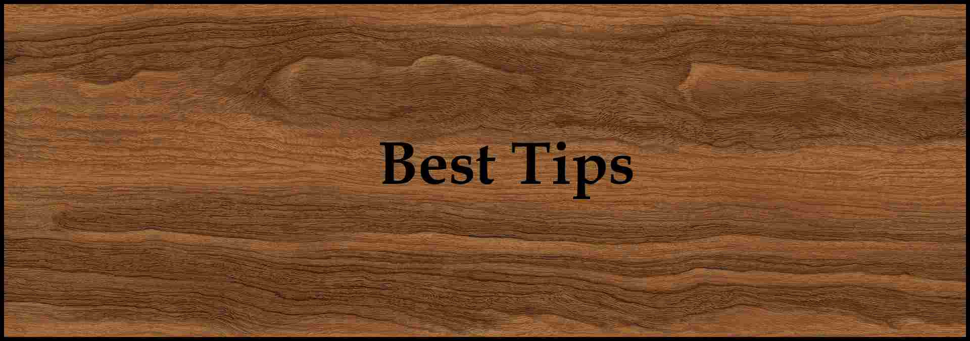 Decorative image for subheading which states: "Best Tips"