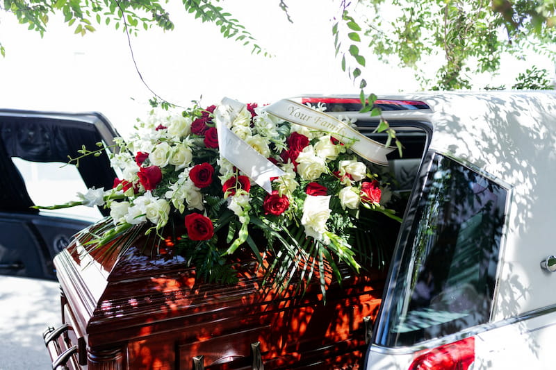 Funeral flower car