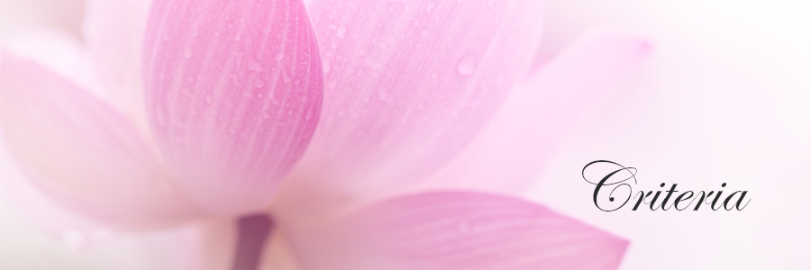 Subheading graphic with text overlay: How to Choose a Funeral Home Step 1:&nbsp; Determine Your Criteria. Background is a pink waterlily.