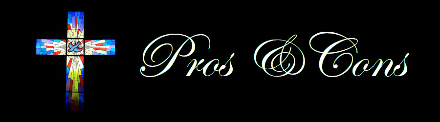 Subheading Graphic with text that says Pros and Cons of Mausoleums against a background of a stained glass window